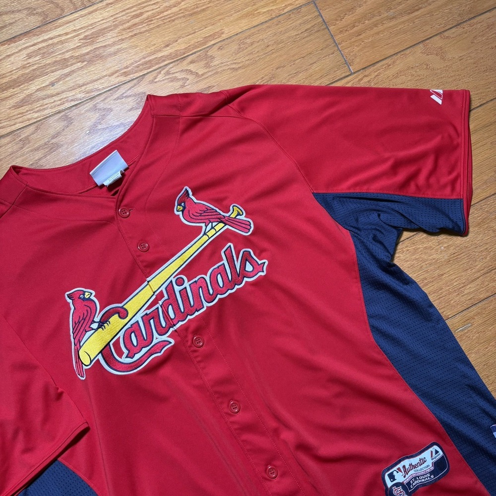 Majestic St. Louis Cardinals Authentic Collection Cool Base Jersey Mens XL Red